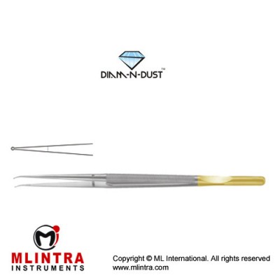 Diam-n-Dust™ Micro Ring Forcep Straight - With Counter Balance Stainless Steel, 23 cm - 9" Diameter 1.0 mm Ø